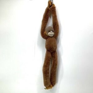 WILD republic hanging monkey gibbon‎ brown realistic 16” plush 22” hanging